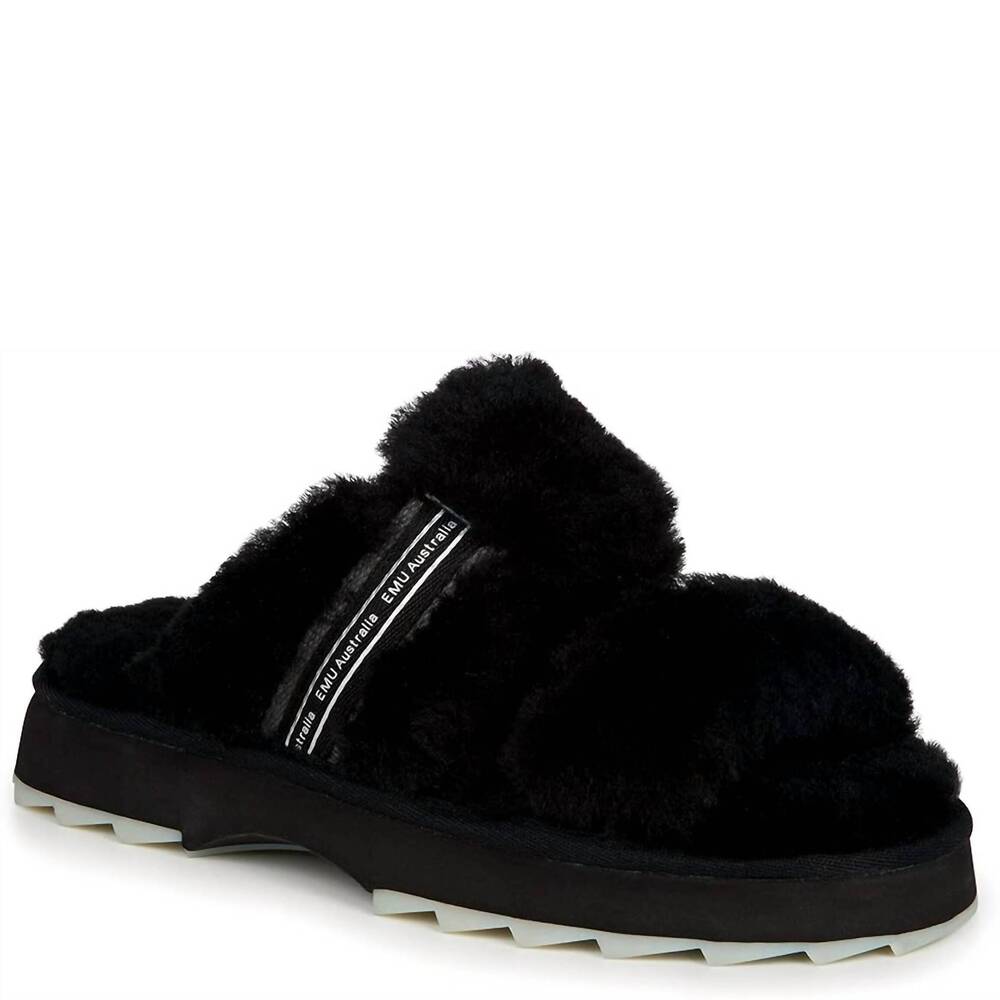 NEW EMU AUSTRALIA women's wobbegong sandals in black/noir
